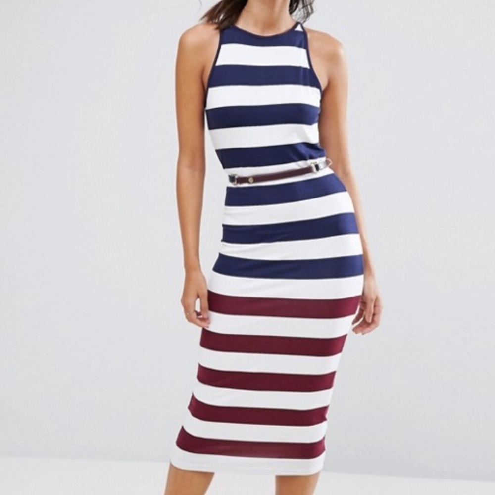 Ted Baker Yuni Stretch Dress with belt NWT